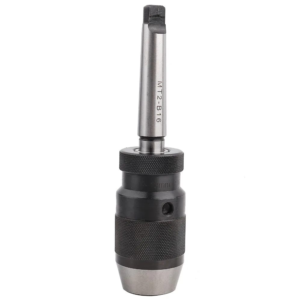 1-13mm Capacity Keyless Drill Chuck Steel Construction MT2 Mount Lathe Drill Chuck MT2B16 Arbor 1/32