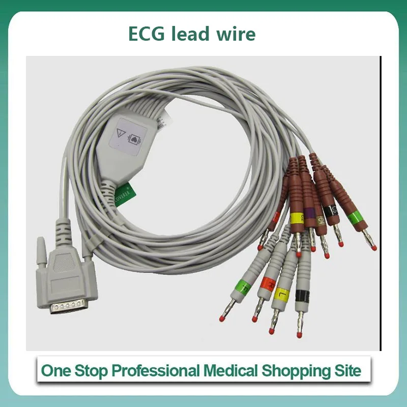 Compatible with Japan Optoelectronics 9130 9620p 1350p 8420 ECG lead wire 4.0 Banana insert