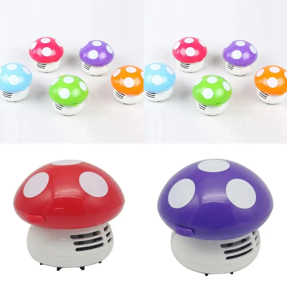 Mini Vacuum Cleaner 5 Colors Cute Mini Mushroom Corner Desk Table Dust Vacuum Cleaner  Car  Computer Sweeper N0PF