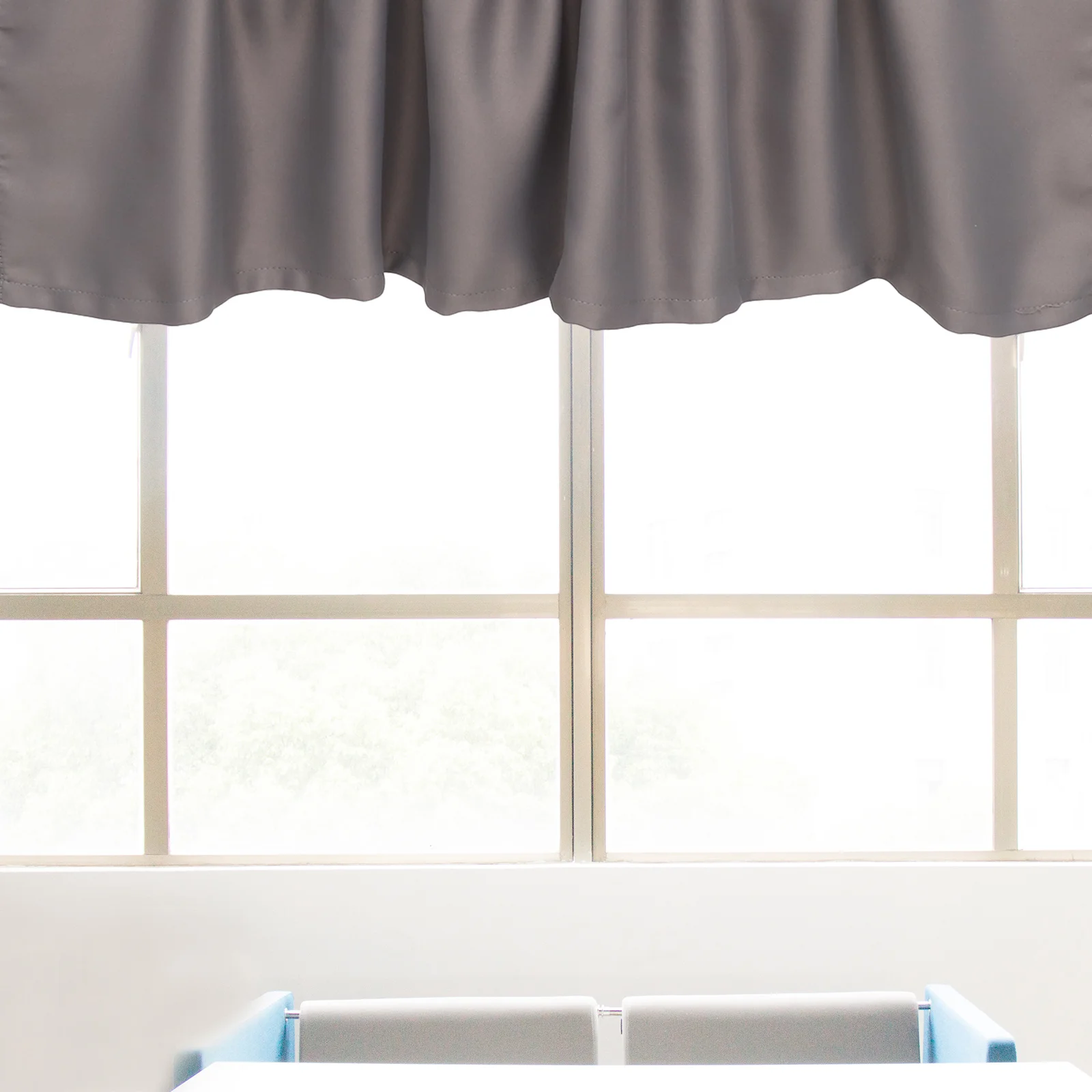 

Grey Kitchen Blackout Window Valance 45x145 Short Cotton Privacy Cotton Curtain Valance Bathroom Decor