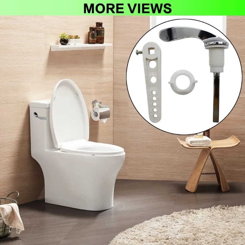 Replacement Flush Handle Cistern Durable Plastic Metal Toilet-Tank Handle