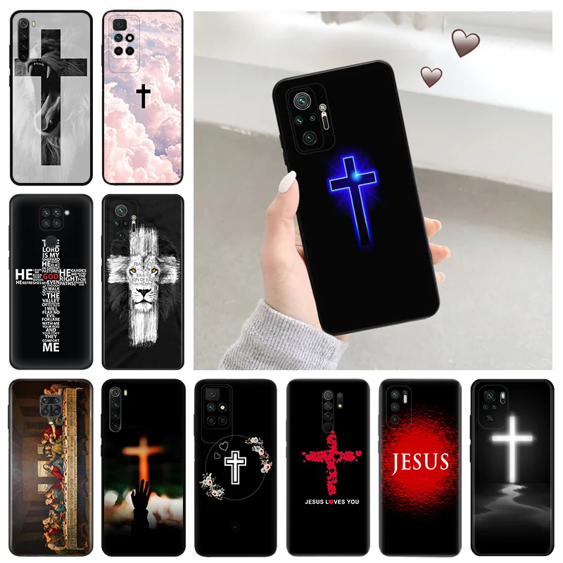 Silicone Soft Phone Case for Redmi 9c 9a 9i a1 a2 Plus k60 k60e k50 k40 Note 9 Pro 9s 9t 8 8t 7 xiaomi cc9 Jesus Christ Cover