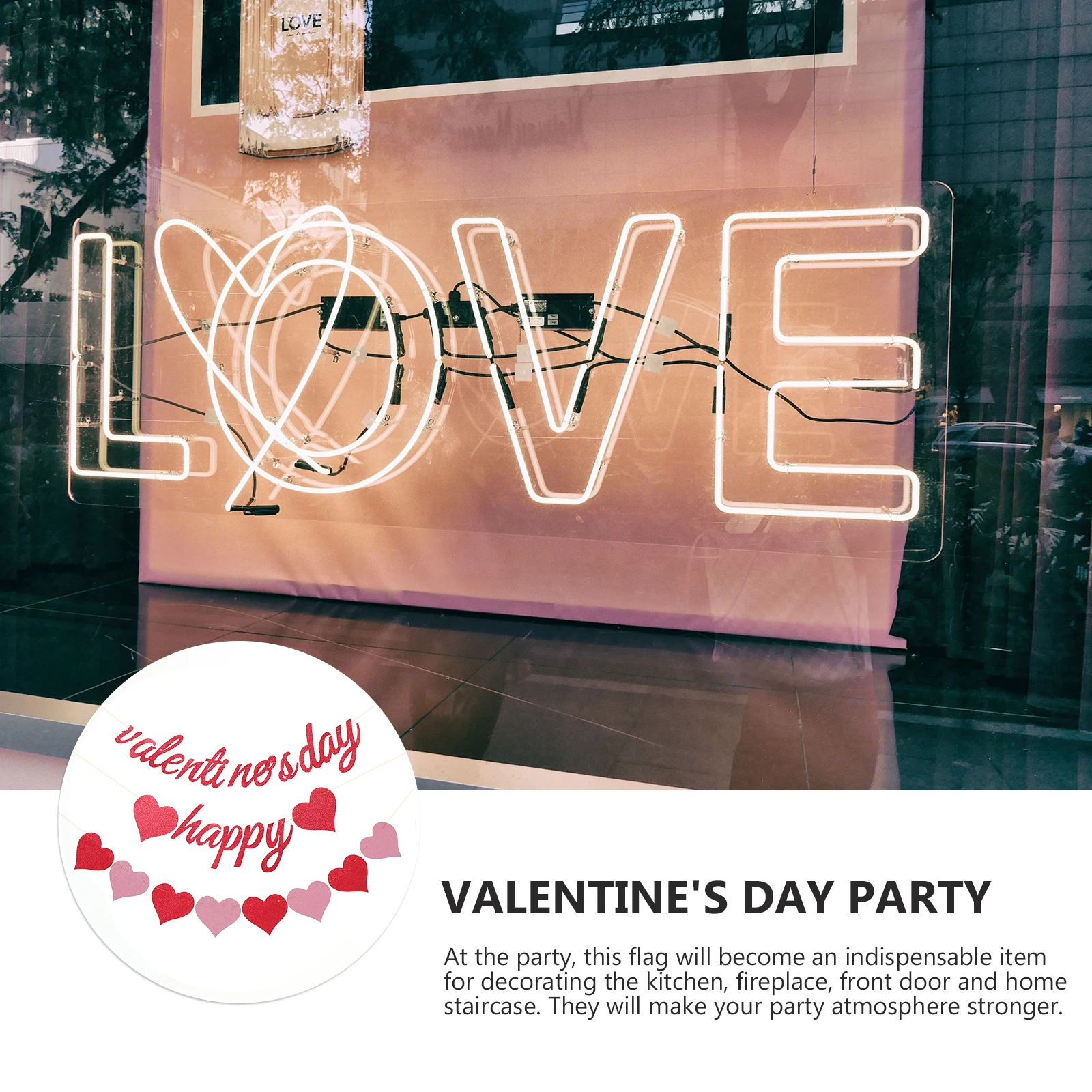 

2pcs Heart Shape Hanging Garlands Glitter Paper String Flags Wedding Party Decor Banners Lightweight Heart-Shaped Pendants