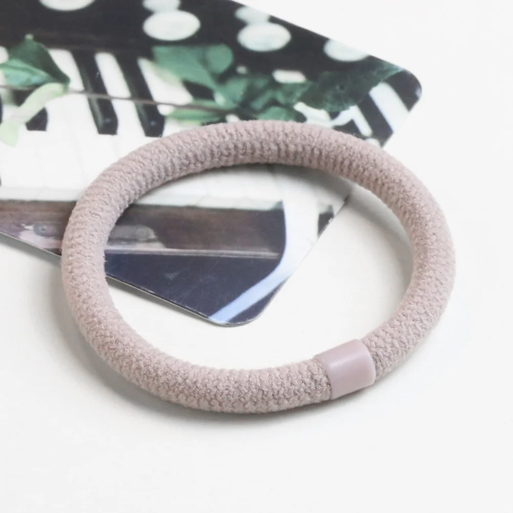 

5 Pcs Hair Ties Bold Circle Metal Ponytails Cuffs Decorative Holders Accessories Adjustable Girls Miss