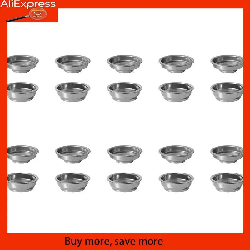 

A67Z 20PCS Stainless Steel 58Mm Coffee Tea Filter Basket For Espresso Coffee Machine Accessories Pressurized Powder Bowl