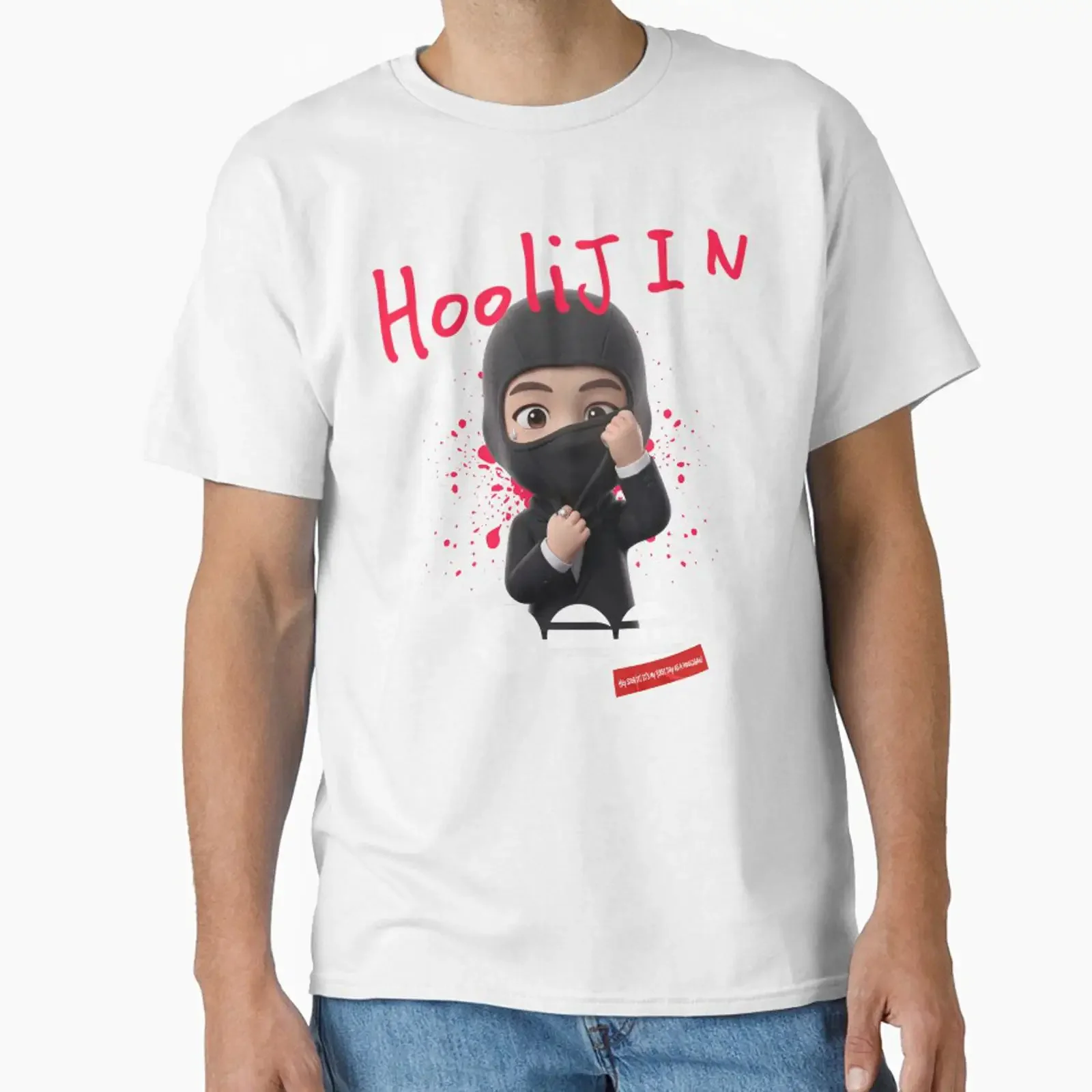 Hoolijin on the Loose, дизайн и продажа от ot23, винтажный топ унисекс с графическим принтом, повседневный, мягкий, для ежедневной носки.