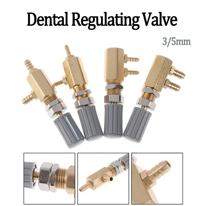 Dental Water Control Valve Copper Adjustor for Chair Turbine Units High Precision Flow Regulator 3/5mm