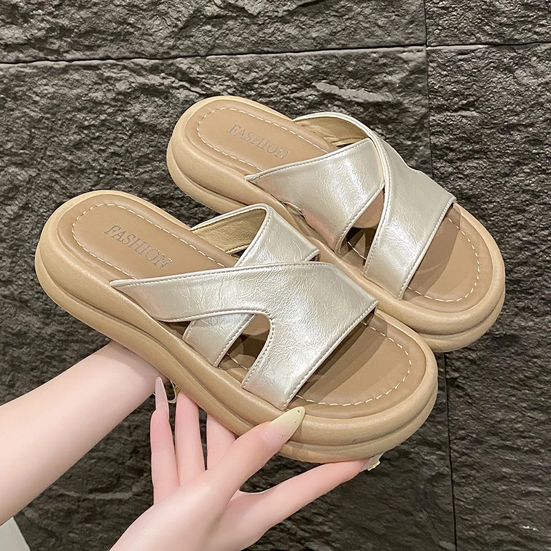 Women's Summer Casual Sandals 2026 New Arrival High-End Style with Skirt Comfortable and Foot-Friendly Beach Sand Flats