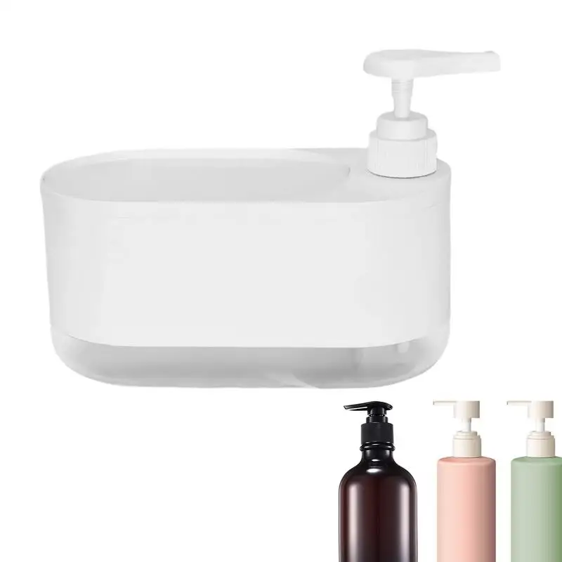 

Soap Dispenser Sponge Holder Lotion Dispenser Soap Storage Bottle Container Pump Organizer For Home Counter Sink Bathroom