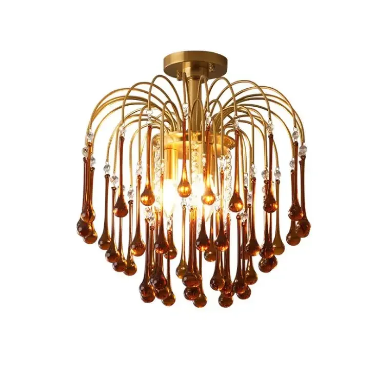 

Retro Italian glass bedroom lamp designer classic French corridor hallway cloakroom light