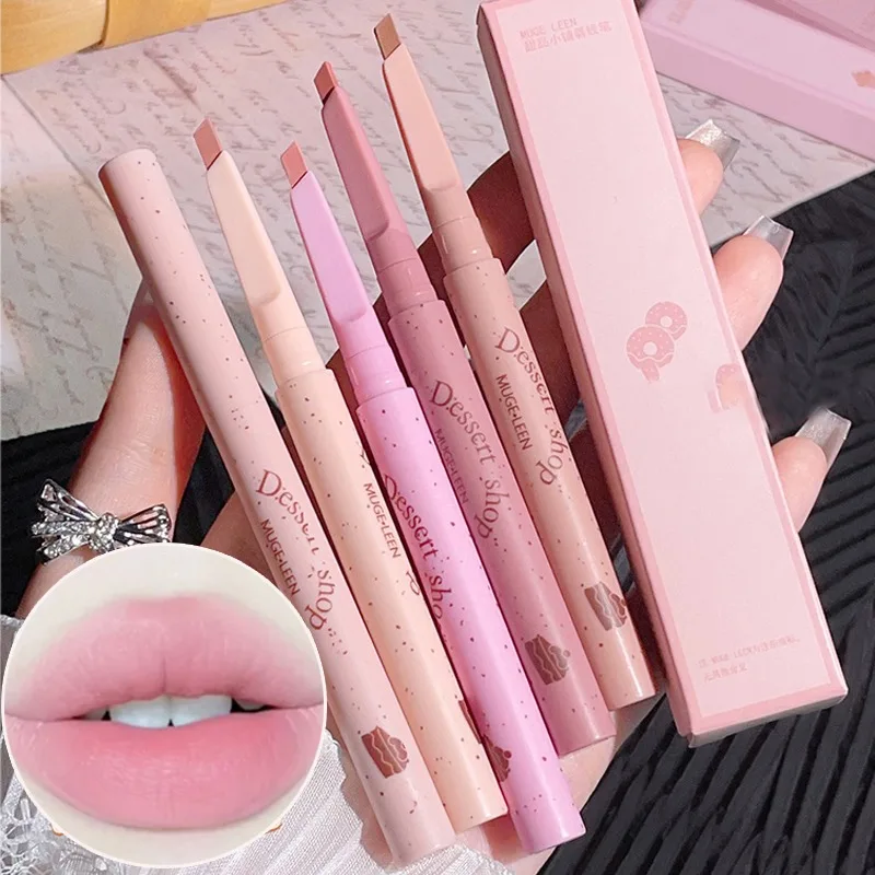 Contouring Lips Matte Lipliner Waterproof Lasting Smooth Velvet Lipstick Pencil Nude Milk Pink Red Lip Tint Lips Makeup Cosmetic