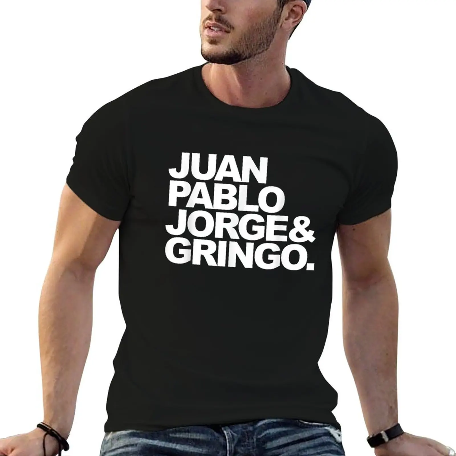 

juan and pablo jorge and gringo tshirt T-Shirt men t shirt cotton 100% t shirts with prints T-Shirt