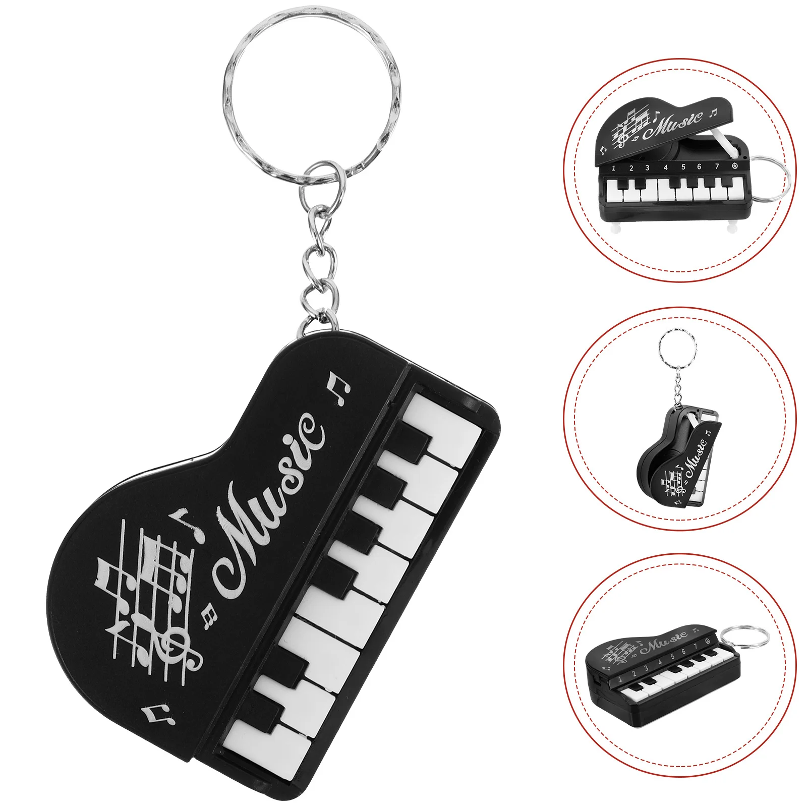 

2pcs Mini Pocket Piano Keychain Playable Tiny Piano Music Gift For Women Decorative Mini Keyboard Instrument Car Key Ring
