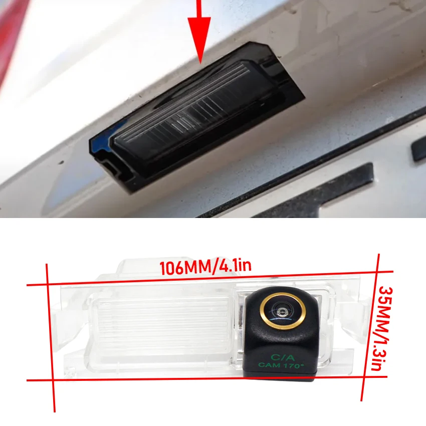 AHD 1080P 170° Golden FishEye Lens Vehicle Rear View Camera For Kia Rio R Rio 3 For Kia Pride (UB) Hatchback 2011~2016 2017