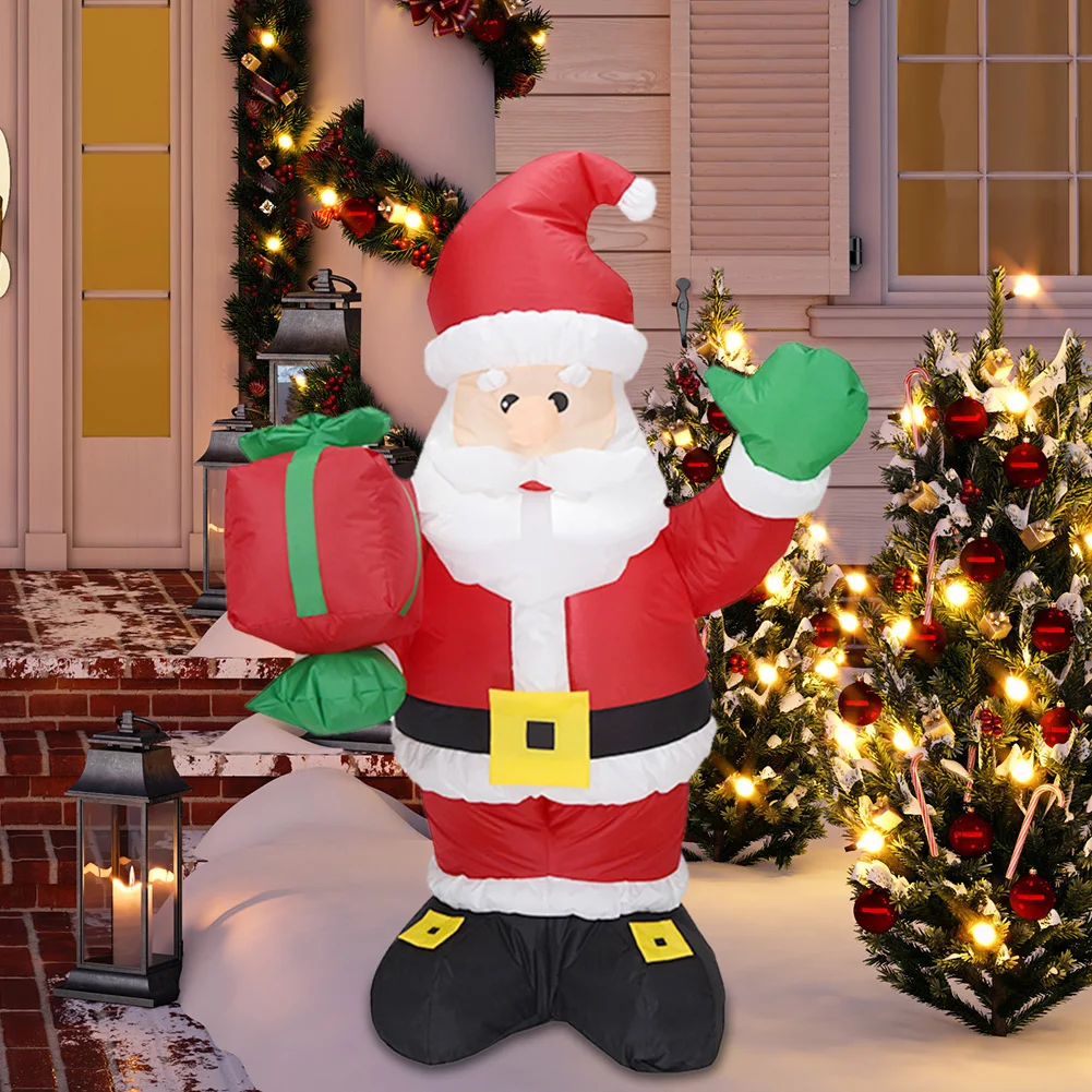 Christmas Inflatable Glowing Snowman Santa Claus LED Lights Xmas Party Indoor Outdoor Inflatable Toy Garden Christmas Decoration