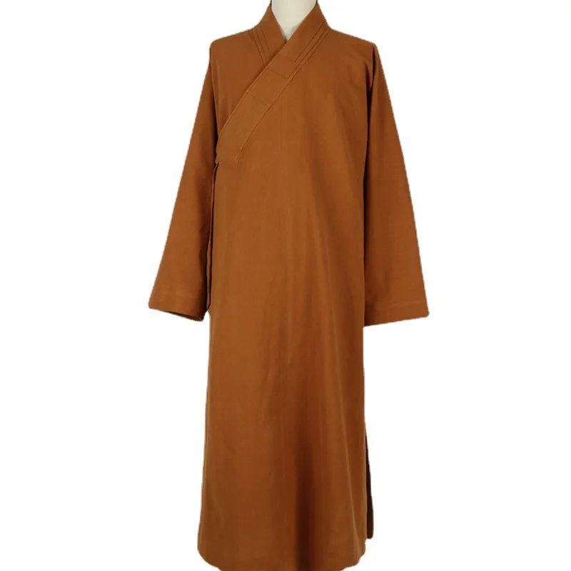 Buddhist Monk Robes Linen Autumn Winter Chinese Han Buddhism Shaolin Monks Clothes Bhikkhu Bhikkhuni Nun Costume for Men Women