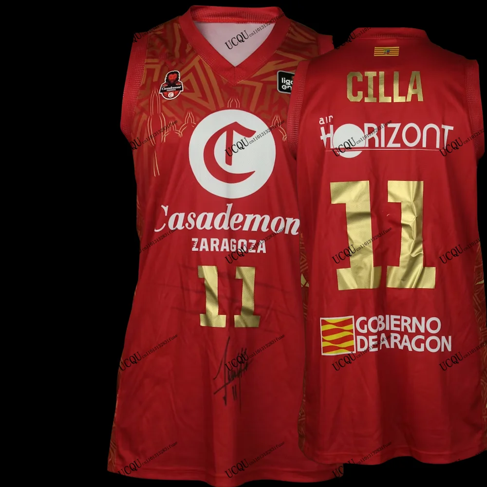 2025-26 ليسكانو # 4 كاساديمونت سرقسطة كرة السلة جيرسي ثلاثية الأبعاد تي شيرت مطبوع مباراة جيرسي المنزل الكبار طفل عادية التوقيع اسبانيا