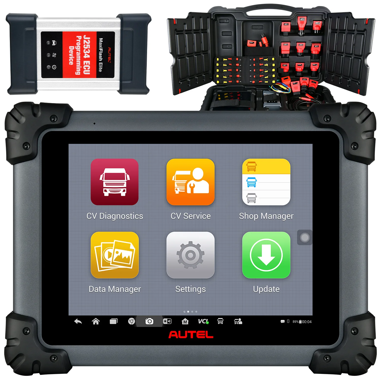 Autel MaxiSys MS908CV Diagnostic Scan Tool for Heavy Duty Trucks & Commercial Vehicles With J2534 ECU Coding & Program