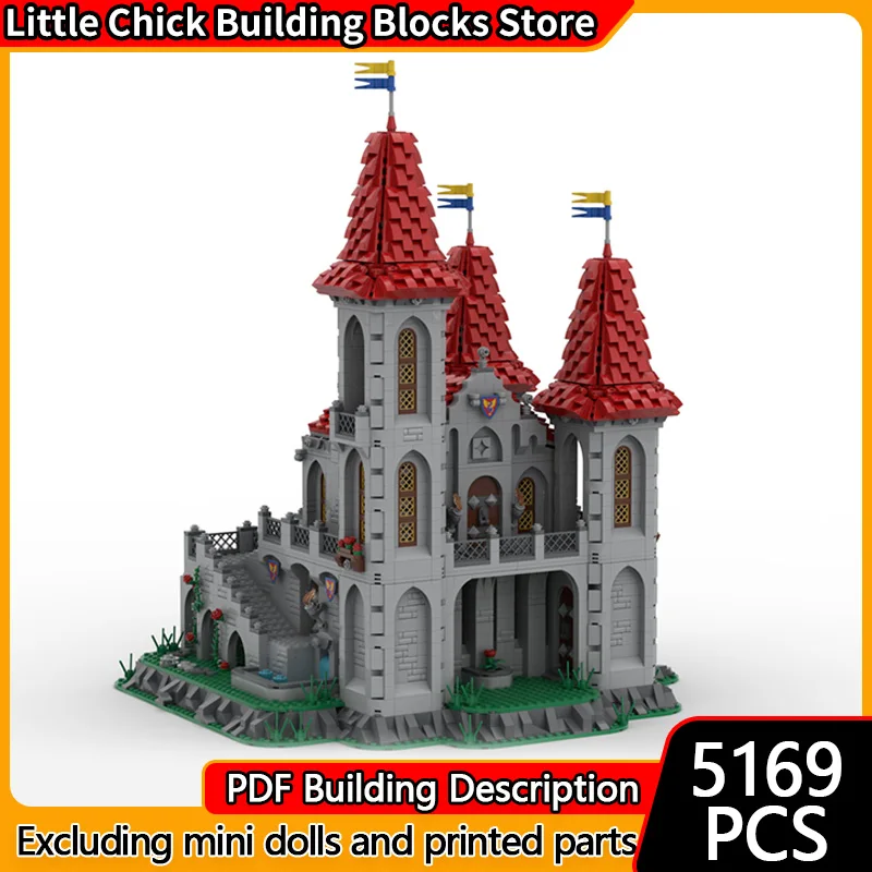 

Medieval Castle Model MOC Building Bricks Medieval Forest Castle Modular Technology Gifts Holiday Assemble Children Toys Suit