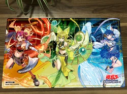 YuGiOh Girls Mikanko TCG CCG Playmat tappetino da gioco per carte collezionabili tappetino da gioco in gomma tappetino da gioco tappetino per Mouse tappetino per Mouse 60x35cm