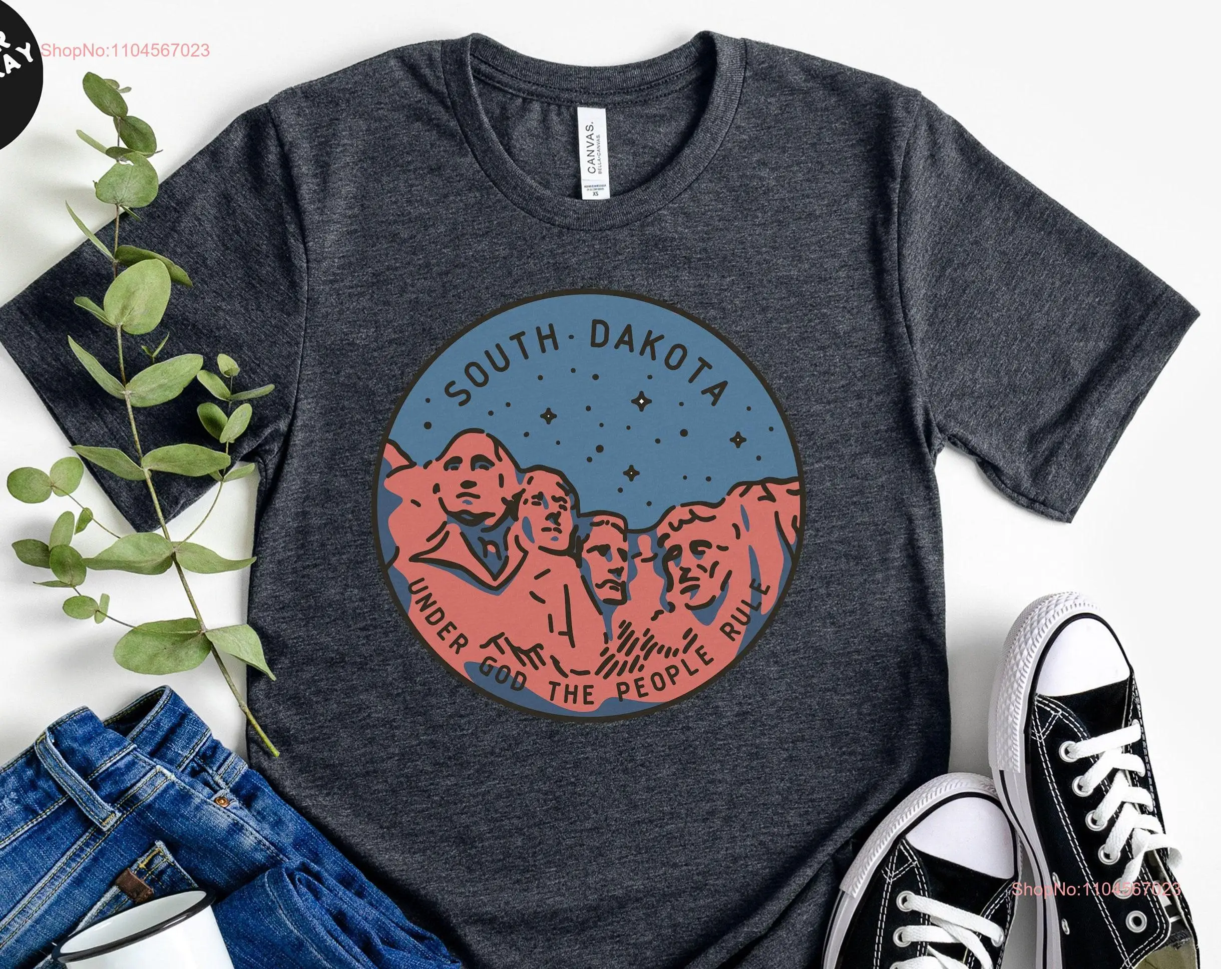 South Dakota T Shirt State of Motto Home long or short sleeves