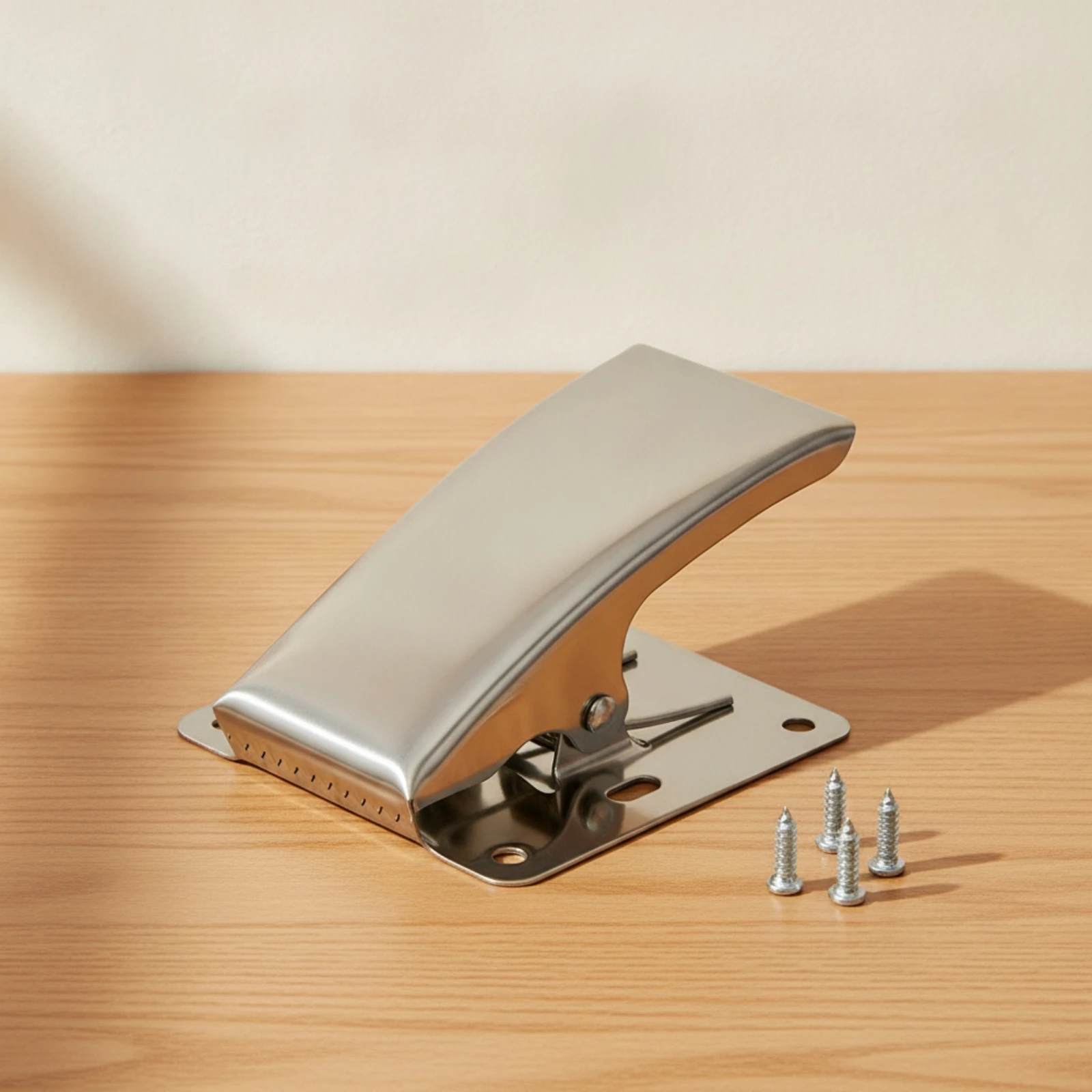 Catch Clamp with Screws Serrated Catch Clamp Hardware Mountable Sturdy for Anglers, Cleaning Tables, Boats