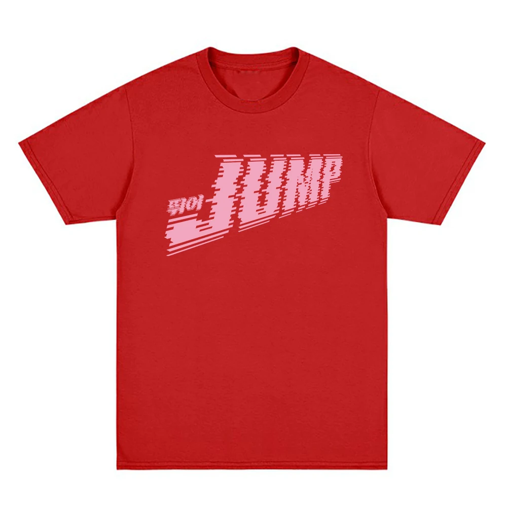 핑크 점프 티셔츠 여름 패션 남성/여성 하라주쿠 미적 레터 프린트 티셔츠 패션 하라주쿠 카와이 티셔츠 Y2K 의류