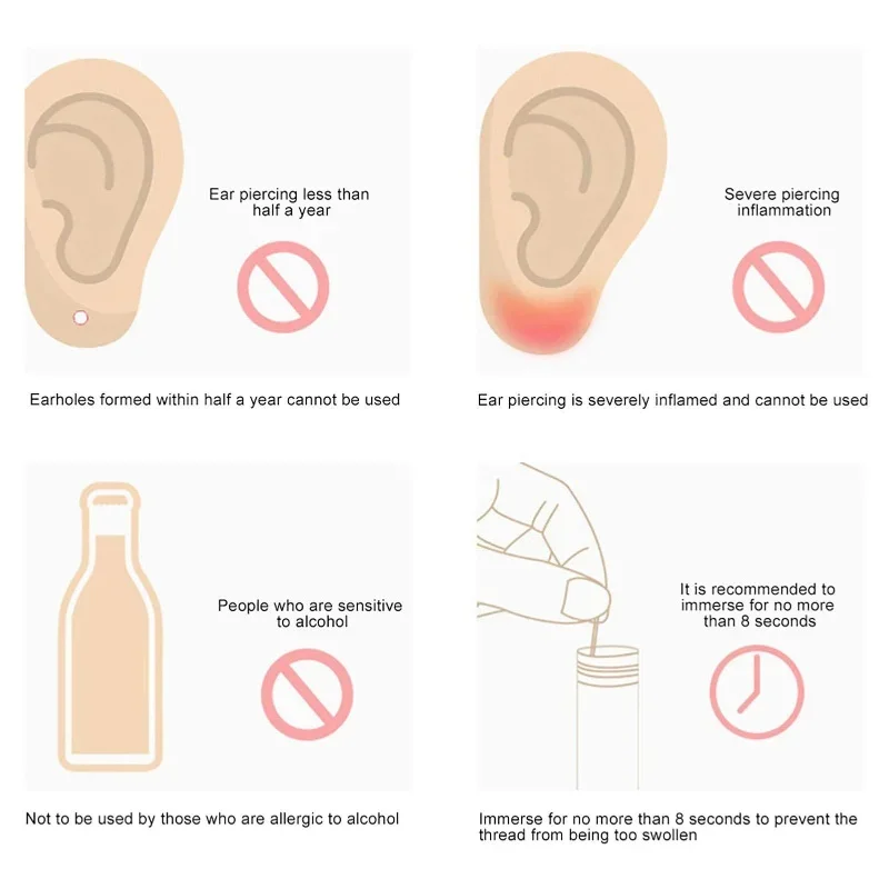 120/60 szt. Efektywny środek do czyszczenia otworów po piercingu uszu, jednorazowe papierki do czyszczenia kolczyków, usuwające brud i nieprzyjemny zapach