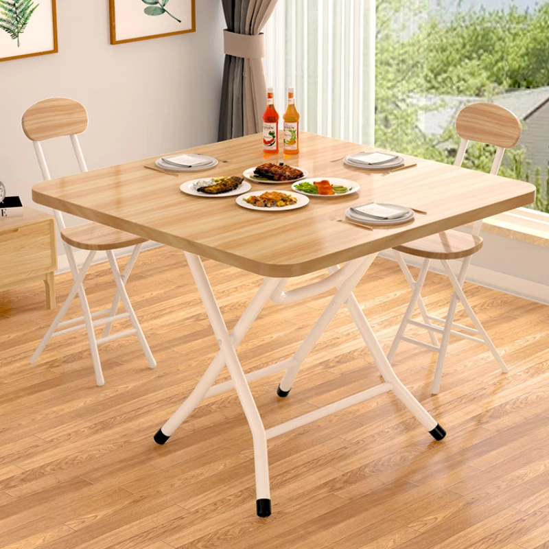 

Folding Dining Table Household Small Simple Small Chair Portable Stall Dormitory Square