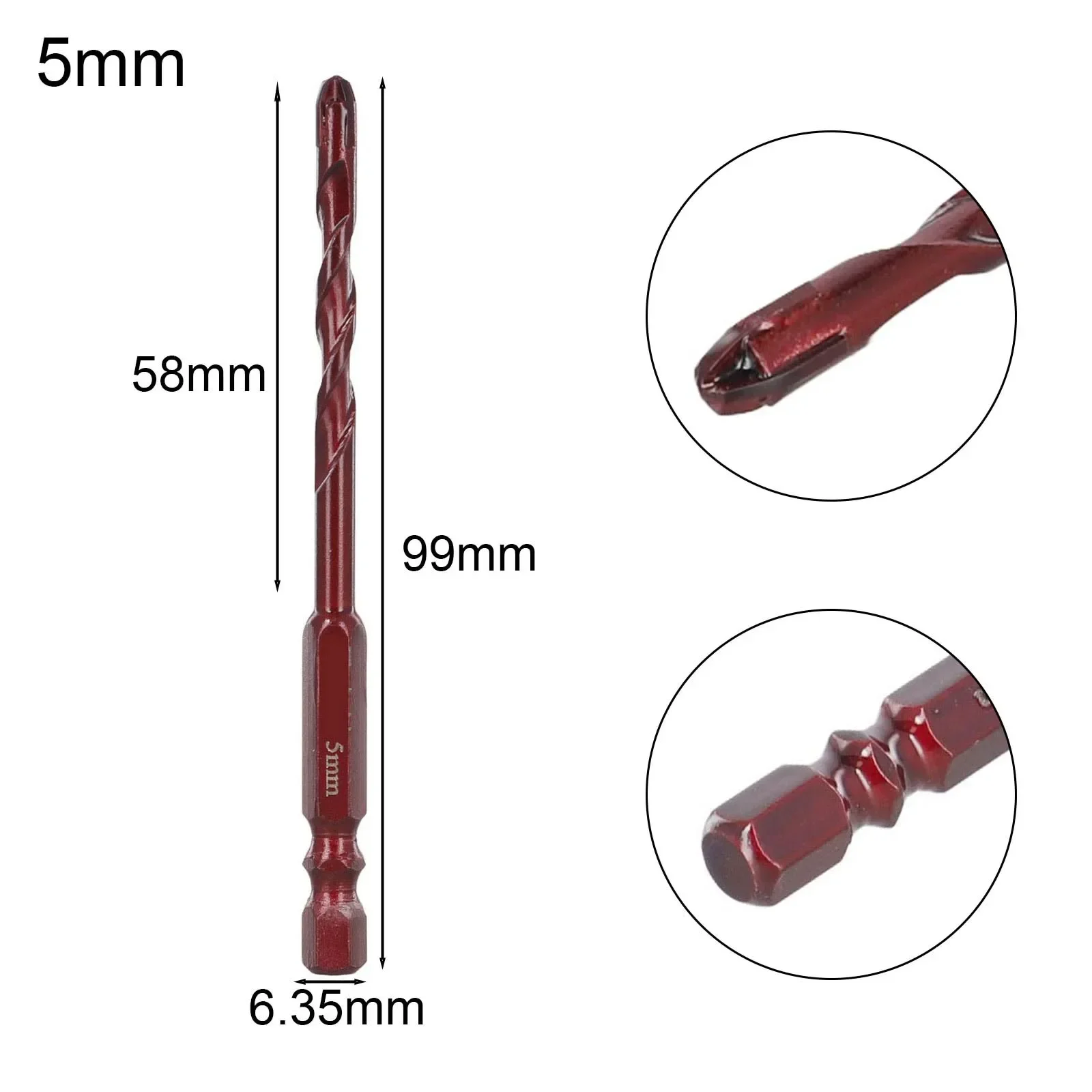 1pcs Cross Hex Drill Bit Set For Concrete Porcelain Tile Glass Metal Drill Bits Kit Tools Carbide Drills 3/4/5/6/8/10/12mm Tools