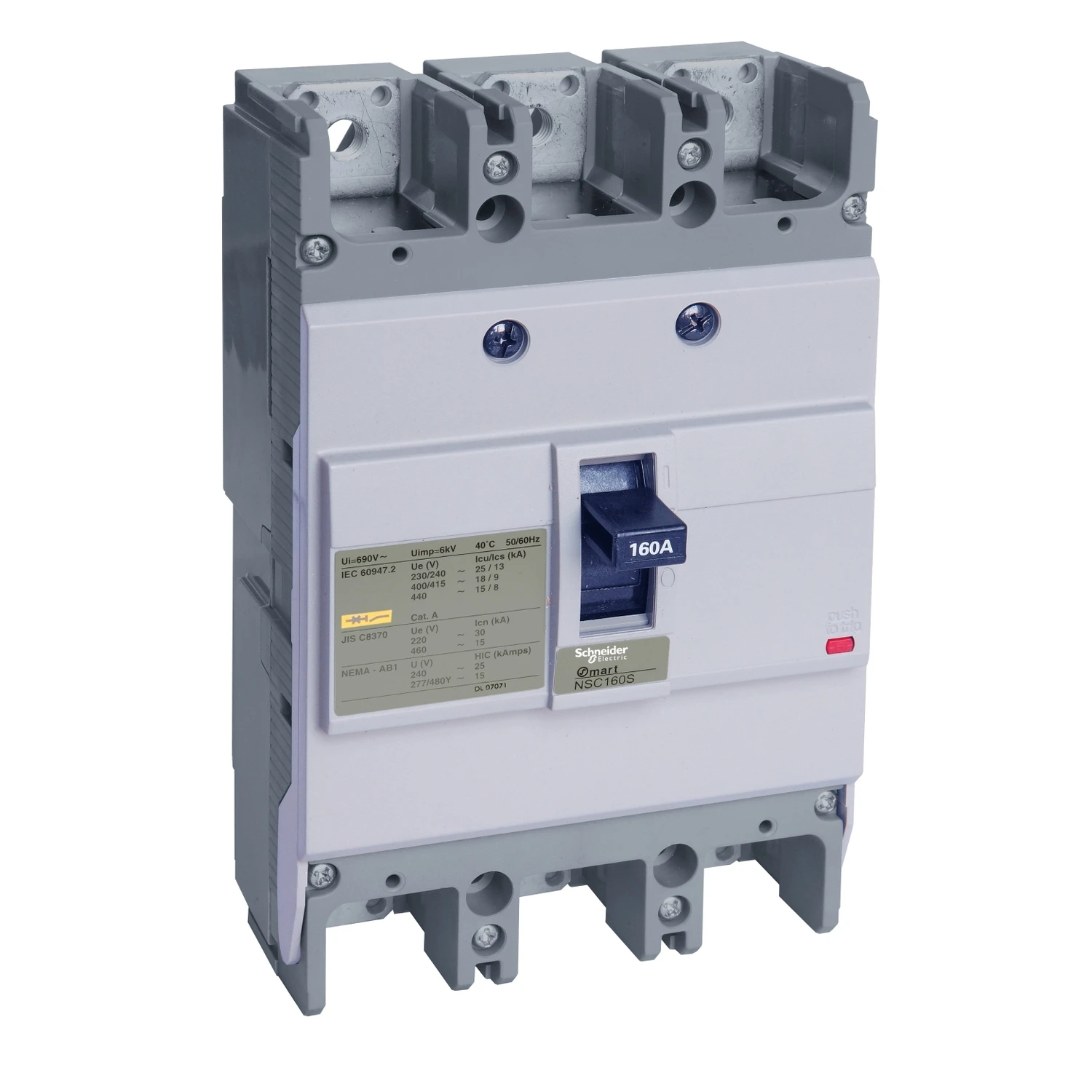 

NSC160S3125MAN NSC160S 18kA MA 125A 3P3T 3P | 160A | 125A | 18kA NSC molded case motor protection circuit breaker