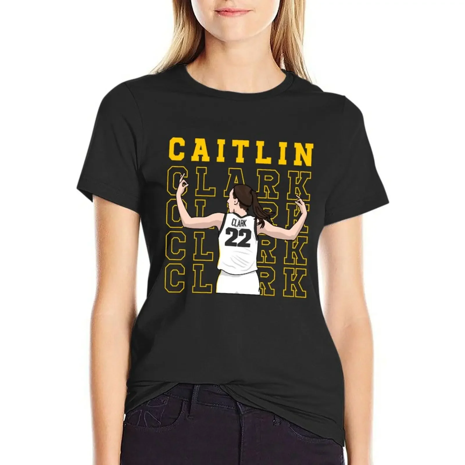 T-shirt Clark et Clark-Caitlin pour femmes, vêtements esthétiques, médicaments