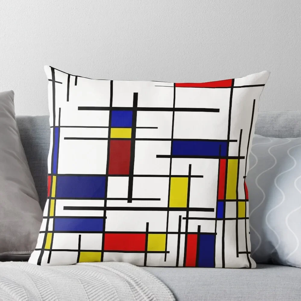 Mondrian-Cojines de sofá para niños, fundas de almohada, patrón