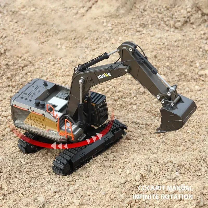 Huina escavadeira modelo de carro brinquedo 1/50 1721 liga de metal diecast modelo estático caminhão rastreador engenharia veículo coleção menino crianças