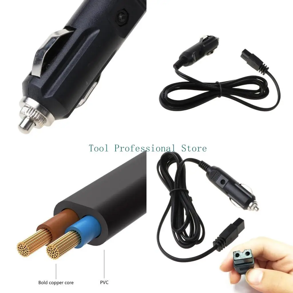 57QF 12V 10A Cigarette Adapter Power Supply Cord 2 Pin Cable Plug Wire