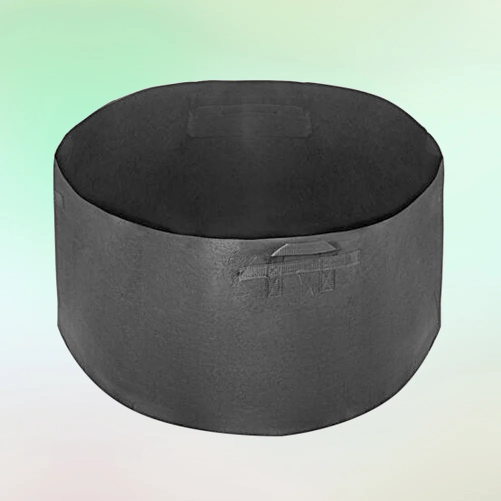 

Round Felt Planting Bag Black Heavy Duty Non Woven Fabric Waterproof Breathable Garden Flowerpot Organizer for Home