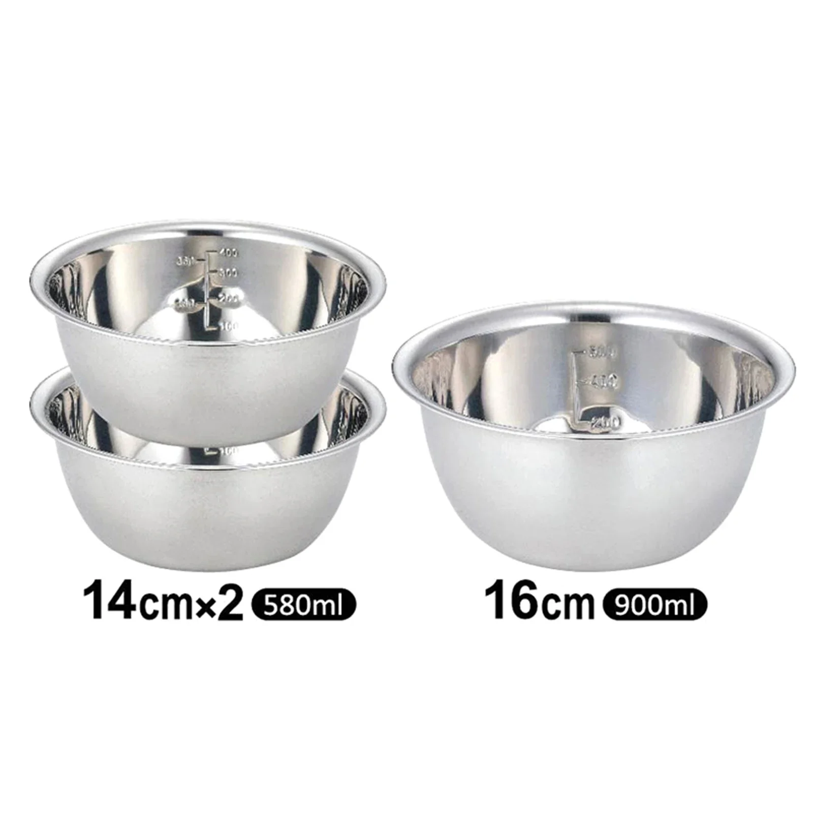 3/5Pcs Stainless Steel Tableware Set 2024 New Stainless Steel Mixing Bowl Set, Nesting Bowl for Cooking Baking Serving Food Prep