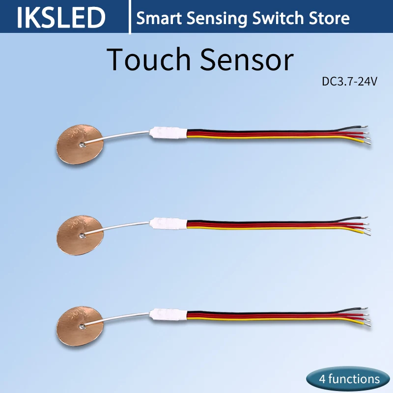 

Touch Dimmer Switch 2.5A, DC 3.7-24V Touch Control Switch Sensor, for LED Lights, Penetration Mount on Glass/Wood/Plastic