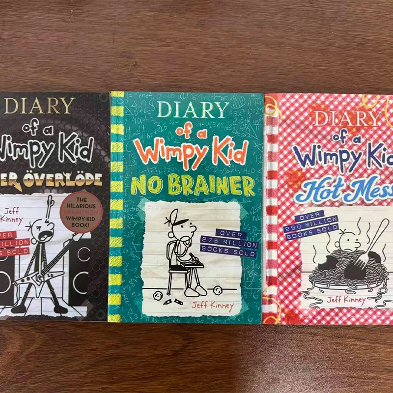 Diary of a Wimpy Kid Diper Överlöde / No Brainer / Hot Mess Jeff Kinney Kids English Comic Chapter Book