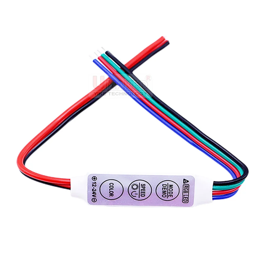 Mini controller per strisce led a 3 tasti per tubo al Neon a colori RGB e 2835 5050 5730 Led strip Light DC5-24V