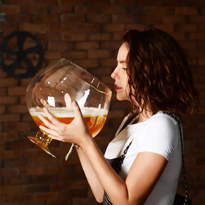 6000ml Creative Super Large Brandy Big Glass Red Wine Goblet Cup Ktv Bar Big Capacity Beer Mug Drinking Glasses Home Decoration