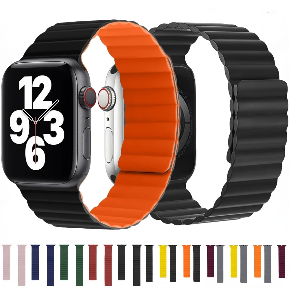 

Силиконовый ремешок для Apple Watch Band 45 мм, 41 мм, 44 мм, 40 мм, 49 мм, спортивный браслет iWatch Series Ultra 10 9 8 7 SE 6 5 46 мм 42 мм