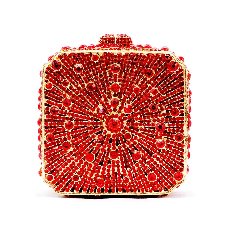 Dgpeafowl Wedding Bridal Minaudiere Handbagsframe Keten Vrouwen Tas Dames Party Box Clutch Dazzling Crystal Avondtasje