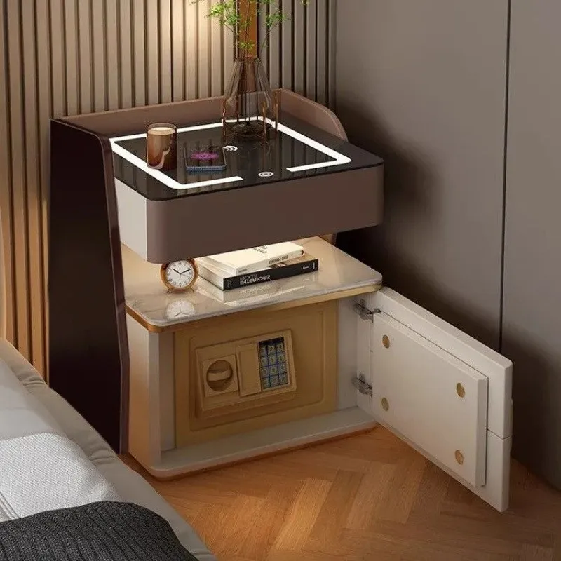 

Intelligent modern bedside table, simple household bedroom, light luxury, multi-functional storage