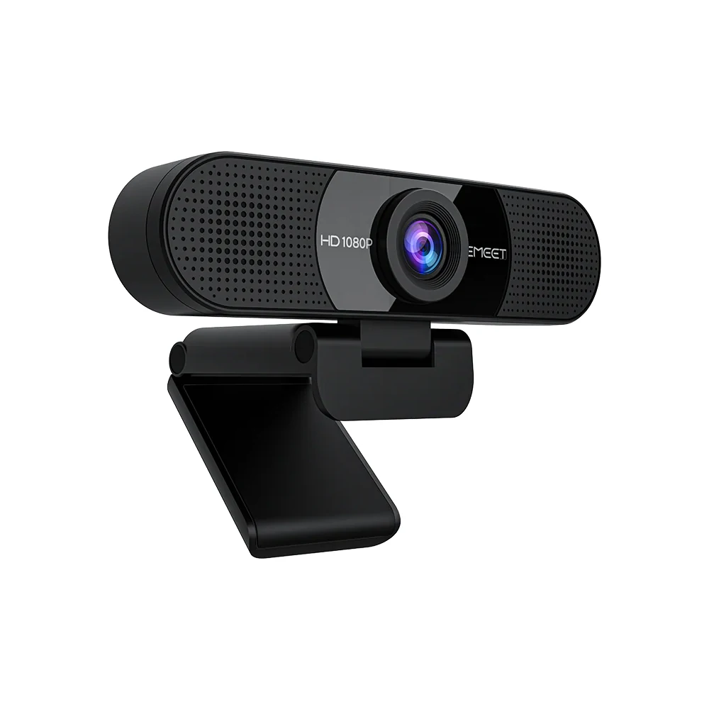 EMEET C960 1080P webcam met 2 microfoons, 90 °   FOV, vaste focus, plug&play computercamera voor Zoom/Teams/Facetime/Google Meet/Switch