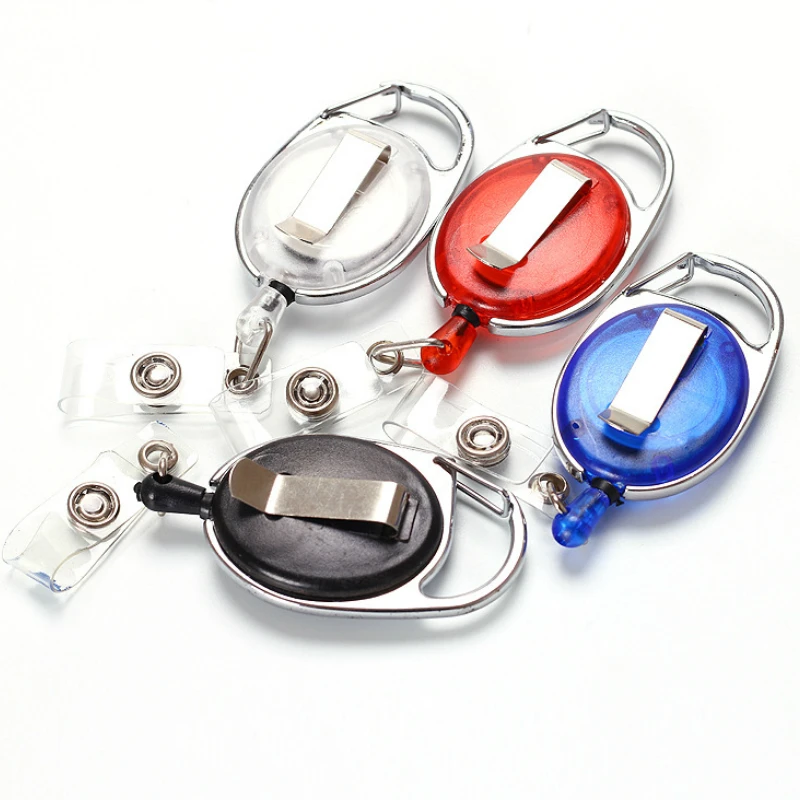 Keychain ID Tag Accessories Badge Holder Pass Access Employee's Work Card Clips Woring Permit Retractable Badge Reels