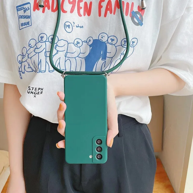 لينة سيليكون Crossbody الحبل جراب هاتف ل الشرف 400 الذكية عدسة حماية بولي TPU للصدمات الغطاء الخلفي ل الشرف X7D 4G 5G