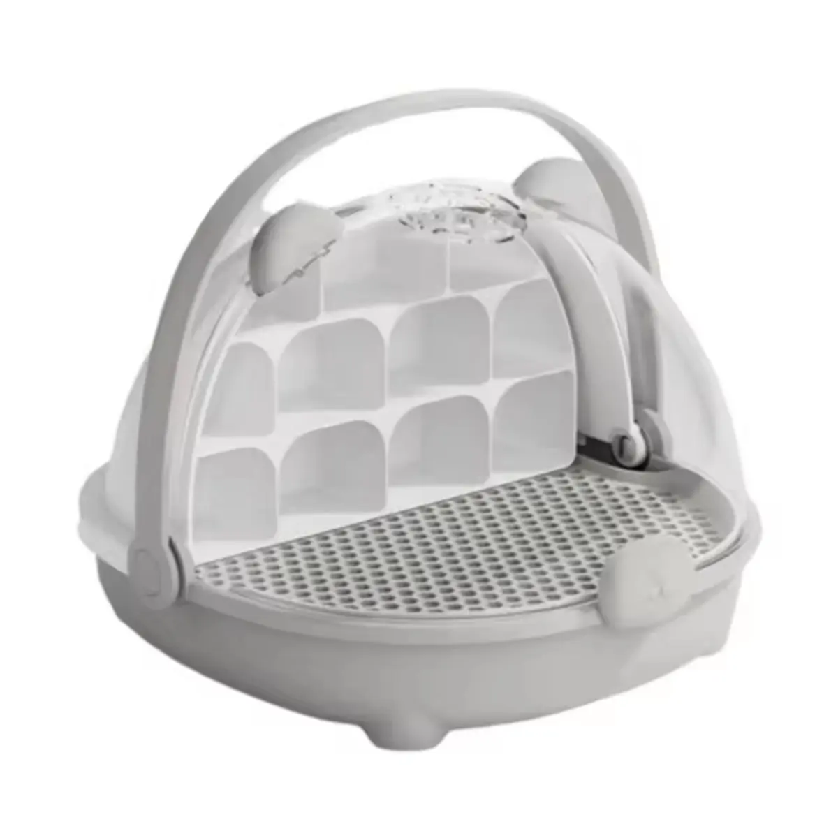 【STABLE QUALITY】Breathable Hole Silkworm Breeding Box Folable Handle Visible Door Silkworm Observation Cabin Plastic Insect Habi