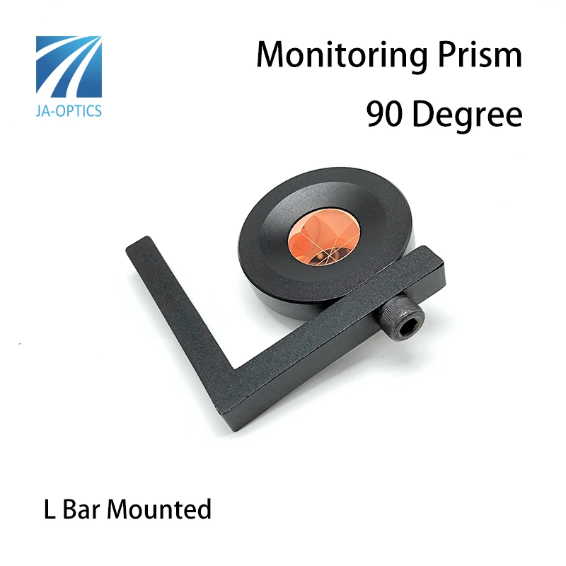 JA-OPTICS 90 Degree Monitoring Prisma, 1 Inch Mini Prism with L Bar for Surveying and Mapping