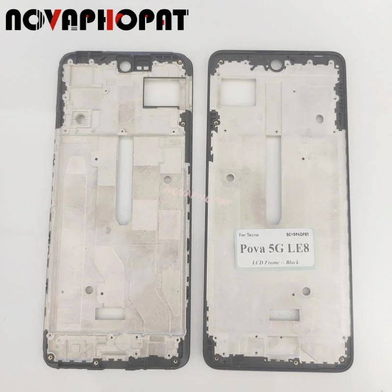 

Novaphopat LCD Frame Front Housing Cover Chassis Bezel For Tecno Pova 5G LE8 Front Cover